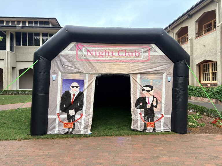 inflatable nightclub hire emerald party setup