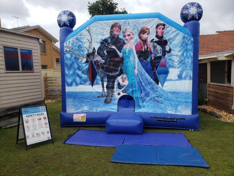jumping castle hire emerald backyard party setup