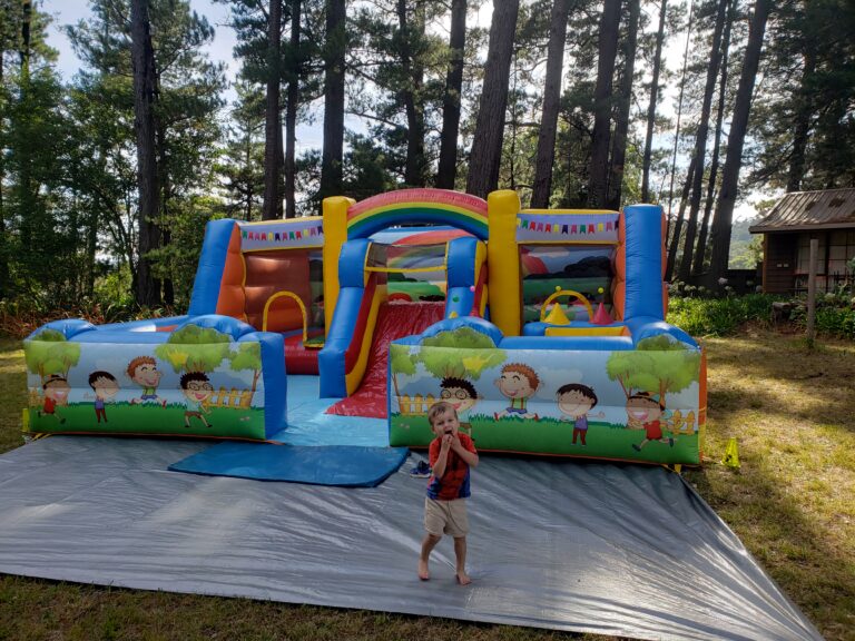 kids playing on jumping castle hire gembrook