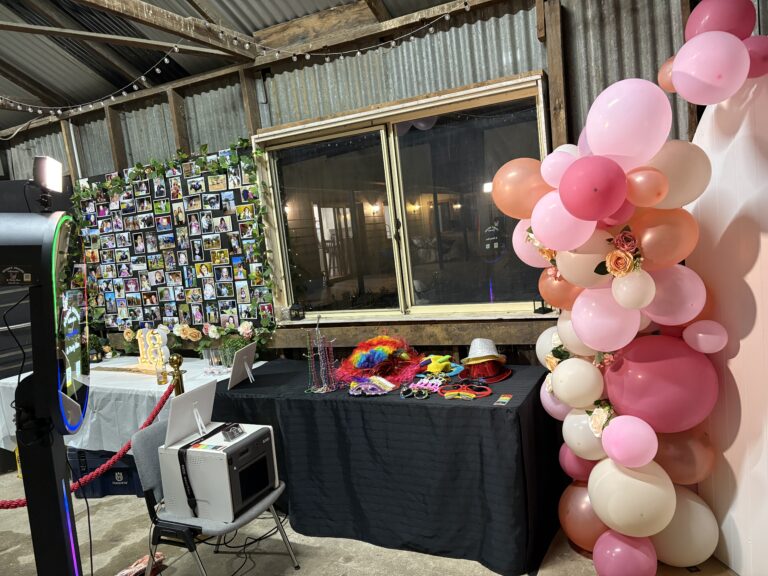photo booth hire cockatoo indoor party setup
