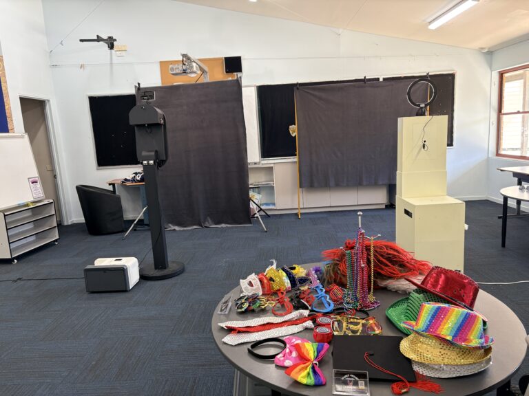 photo booth hire emerald indoor event setup