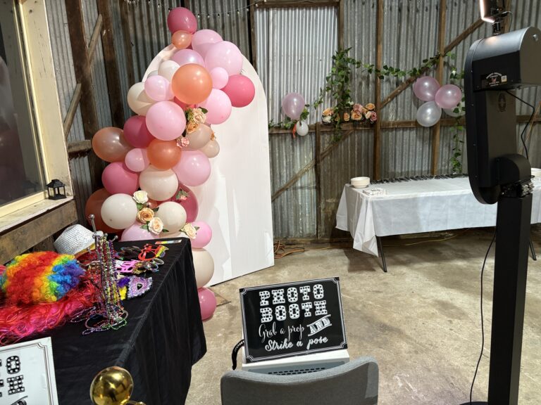 photo booth hire gembrook indoor event setup